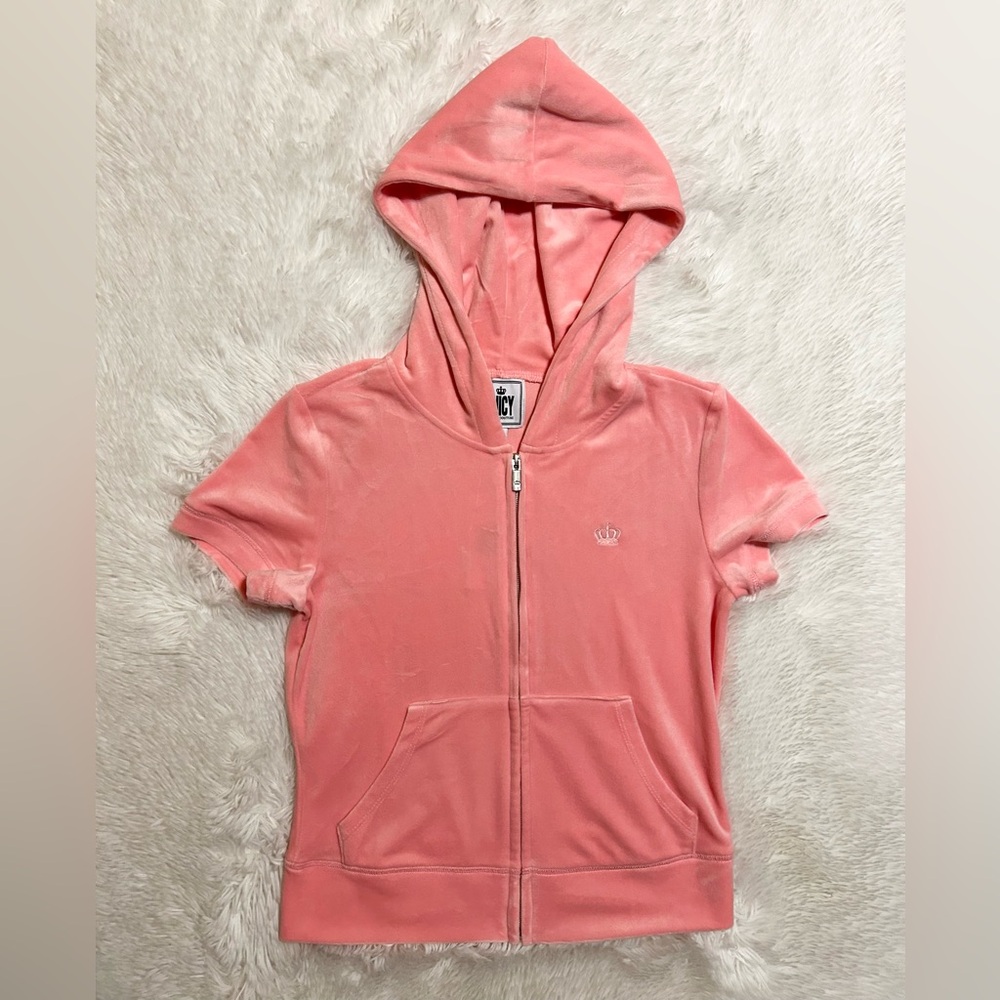 Juicy Couture Bling Bling Short Sleeve Zip Front Jacket